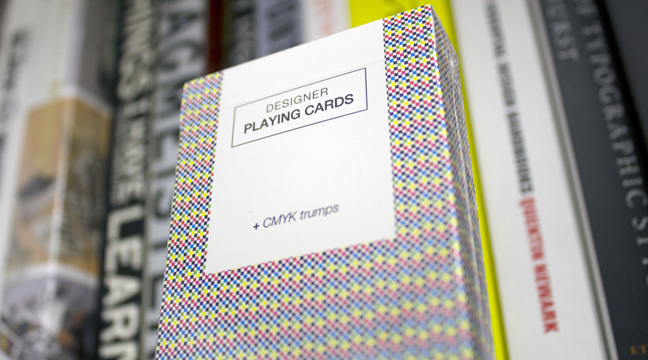 deck of playing cards as color swatches by James Tye in cymk colors