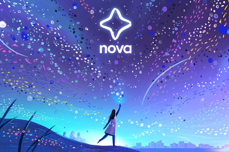 logo design inspiration - august 2018 - Painting the sky (Nova / Airbnb 01) by Alice Lee