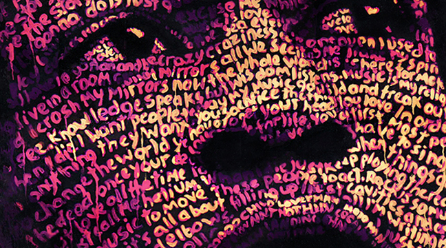 typography art - Hand-painted Typography Portraits by cris wicks