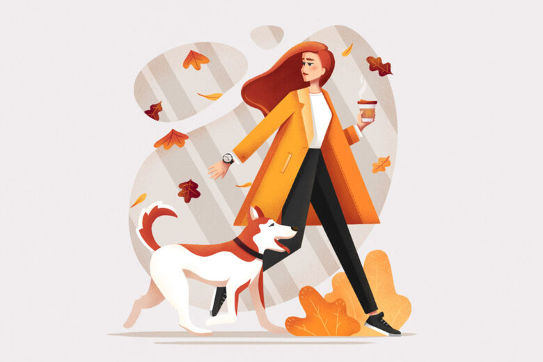 illustration inspiration november 2021 featured image - Morning walk by Svitlana Dudarenko