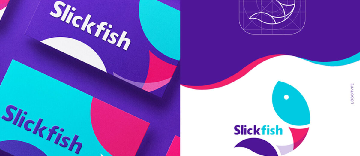 logo design inspiration april 2019 featured image - Slickfish - Icon + Logo + Identity by Broklin Onjei for RaDesign