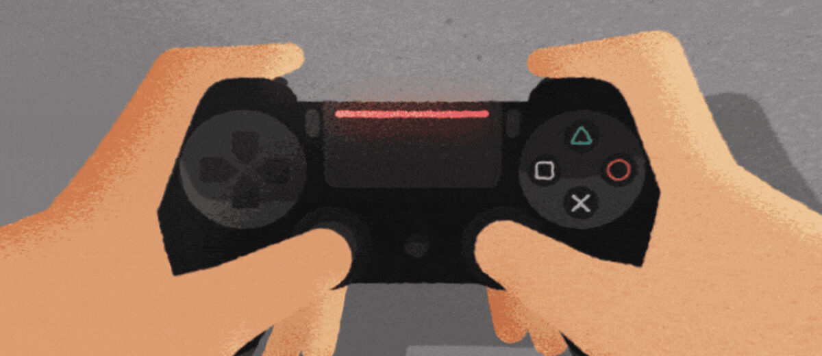 funny animated gifs featured image - Playstation Warrior by Alfie Bogush