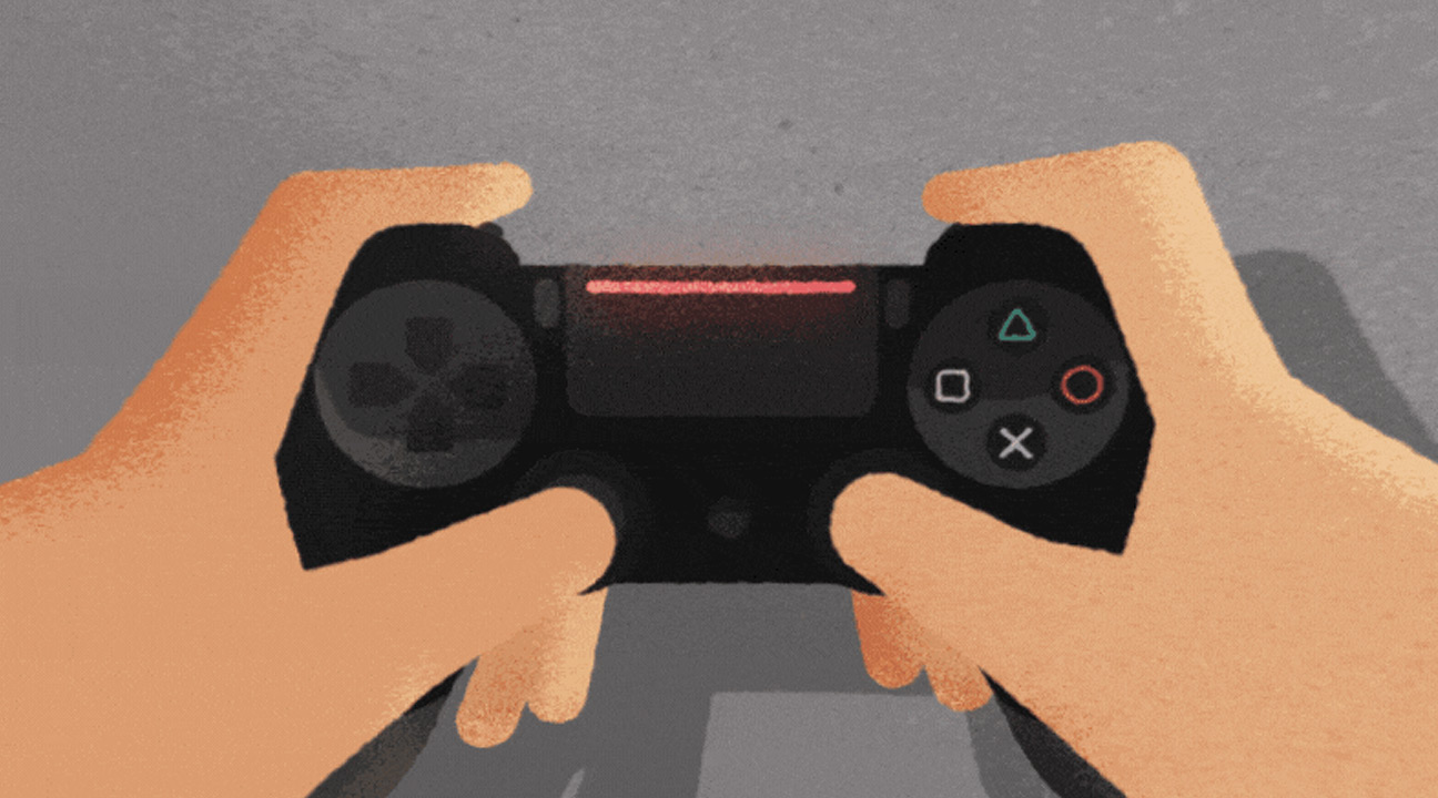 funny animated gifs featured image - Playstation Warrior by Alfie Bogush