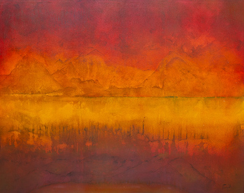 The Last Sunset, 2020 Acrylic on canvas - 48 x 60