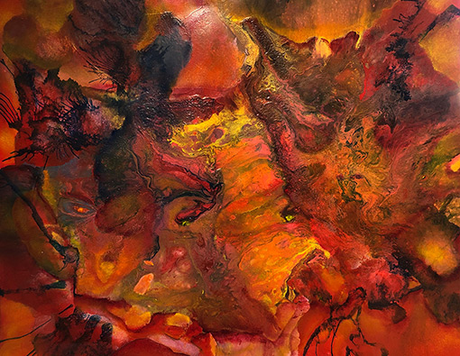 The Mind's Refuge, abstract impressionism art by Corrie van der Wath