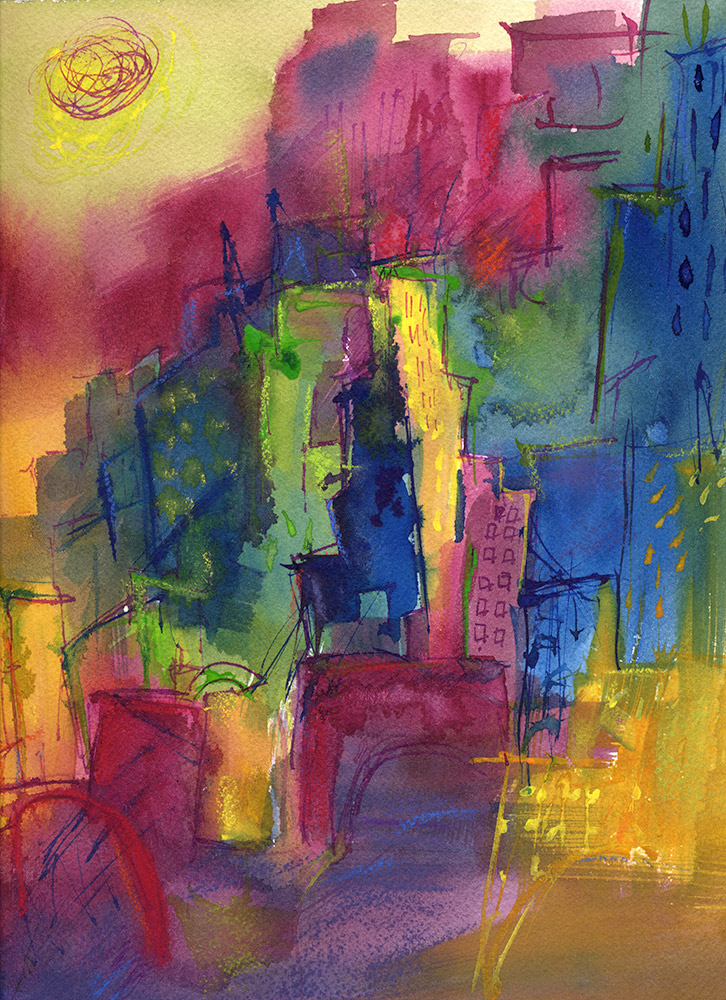 My Colour Games - abstract watercolor paintings by Gabija Steponenaite