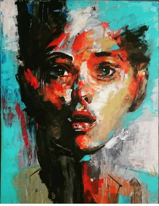 portrait paintings by Zahra Hashemi