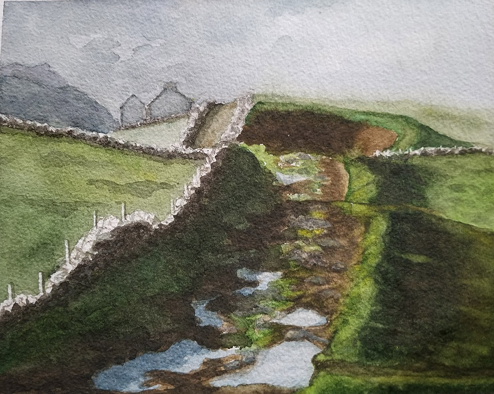 Irish Path painting by Joan Berry 