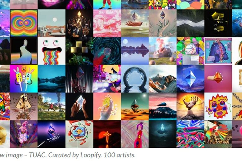 How To Sell NFT Art - featured image - TUAC. Curated by Loopify. 100 artists.
