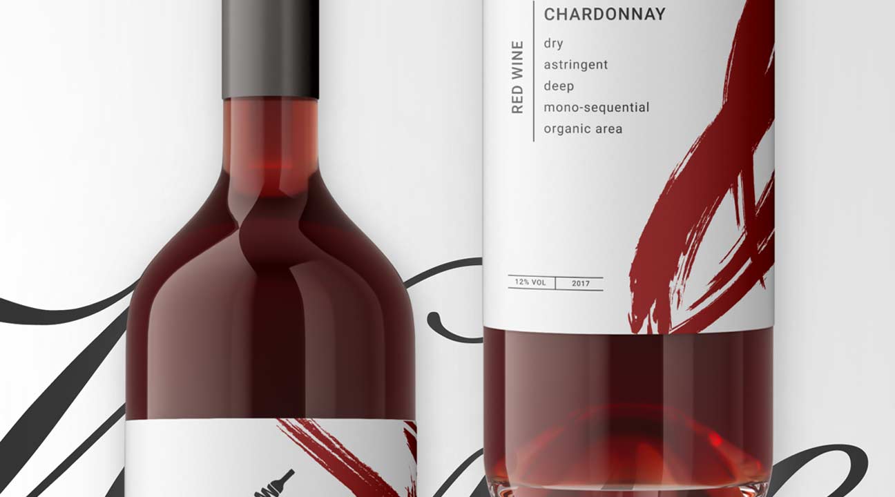 packaging design collection december 2020 featured image - Wine bottle label design by Marina Zakharova for Demyanchuk Art Studio