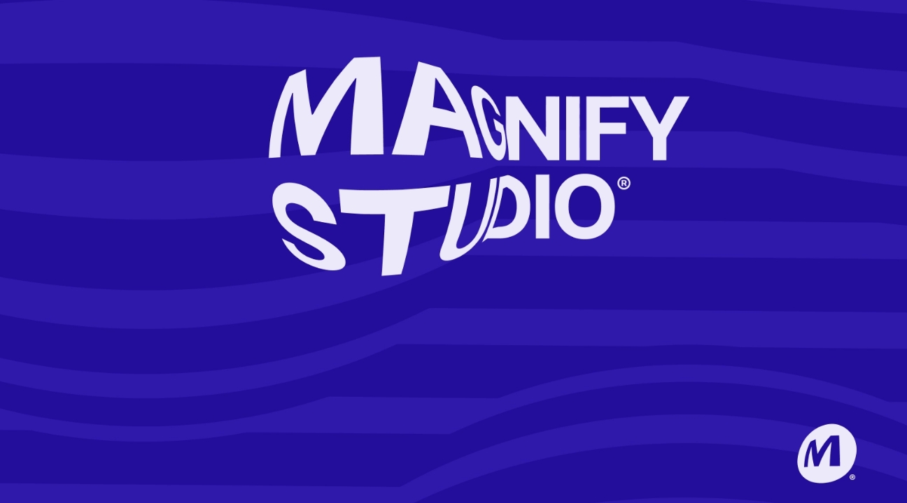 Brand Identity Design Inspiration May 2022 - Magnify Studio Logo by David Kovalev ◒ for unfold