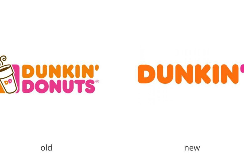 Why Are Logos Getting Simpler - dunkin donuts old and new logo