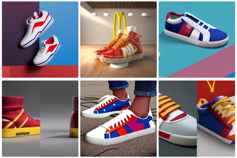 Sneaker Design from Unexpected Brands. Image source: aidesign.tools