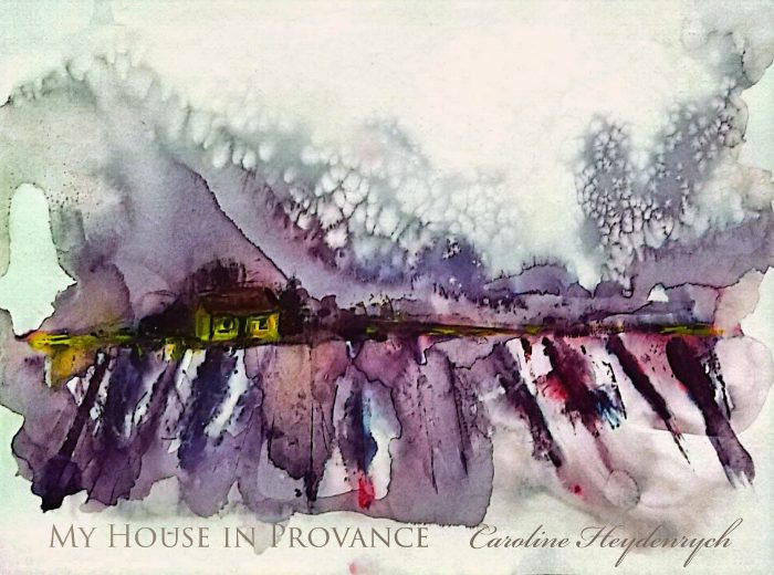 My House in Provence - Watercolour explosion painting by Caroline Heydenrych