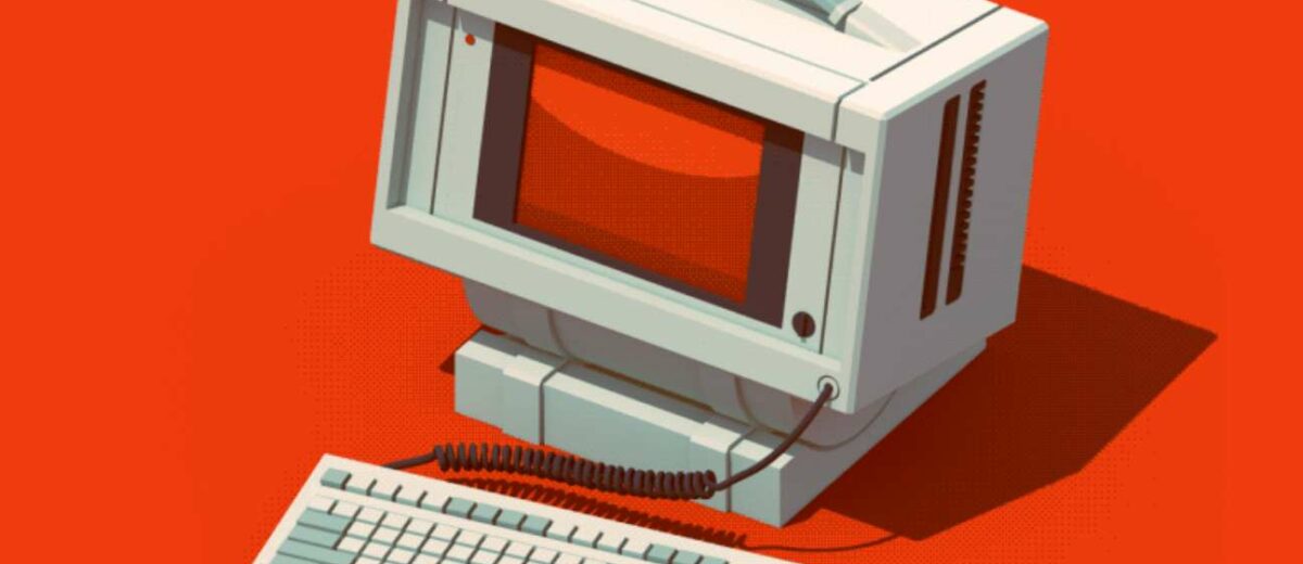 animated GIFs inspiration april 2023 - Compaq Portable III by Guillaume Kurkdjian