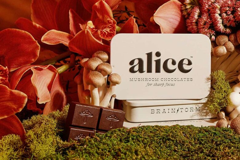 packaging design inspiration july 2023 - Alice Mushroom Chocolate by Cristie Stevens