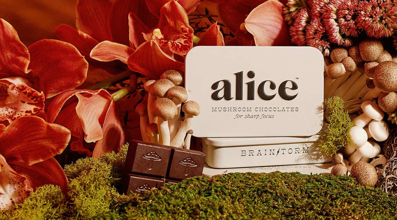 packaging design inspiration july 2023 - Alice Mushroom Chocolate by Cristie Stevens