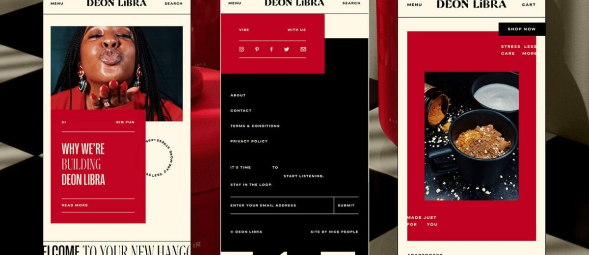 UI design inspiration august 2023 - Deon Libra Website by Nice People