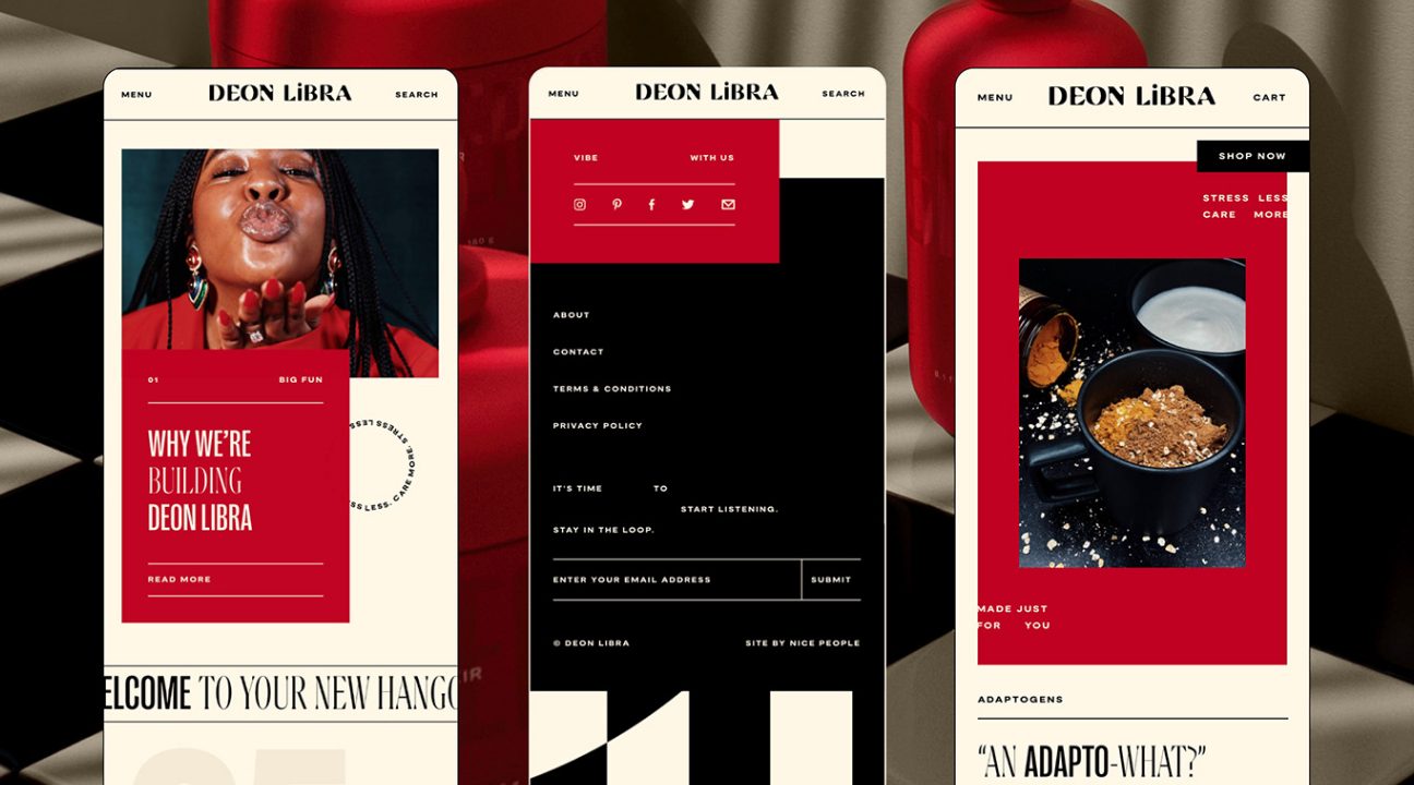 UI design inspiration august 2023 - Deon Libra Website by Nice People