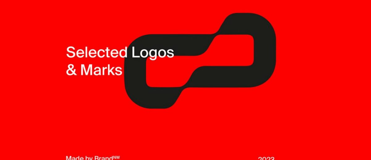 logo design ideas - Logofolio /02 2023 by BRAND ᴺᵂ (in bold red background)