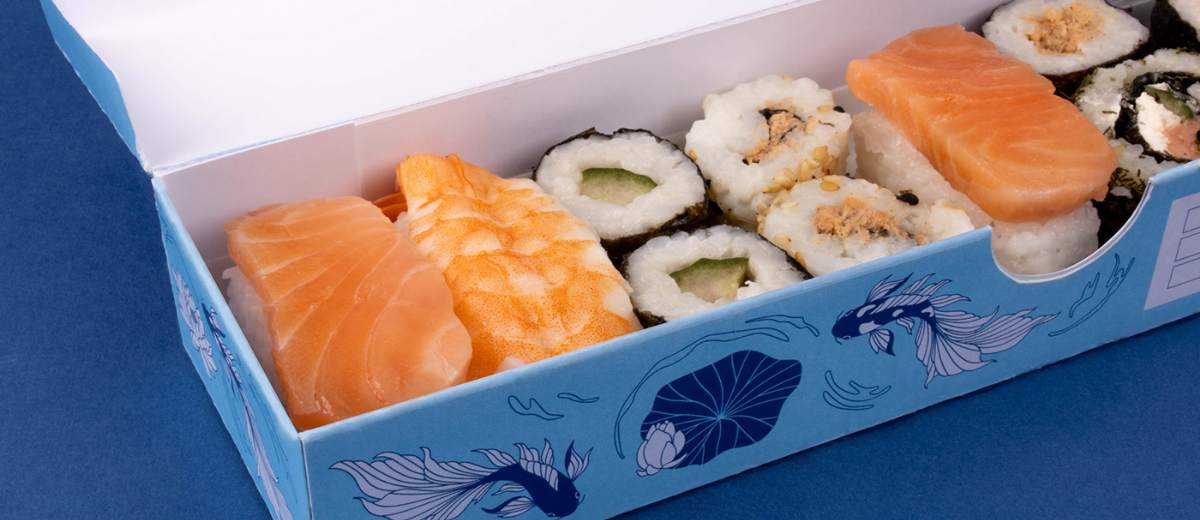 prints and packaging design inspiration march 2024 - SUSHO – Sushi packaging by Nikolett László