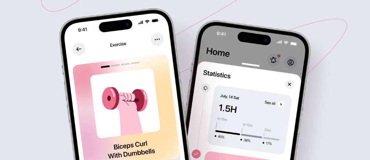 UI/UX inspiration may 2024 - Fitness Mobile App Design Concept by Ronas IT | UI/UX Team