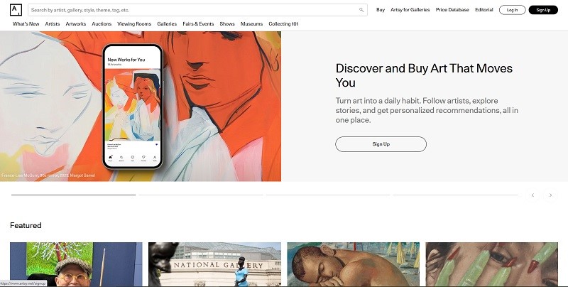 artsy website