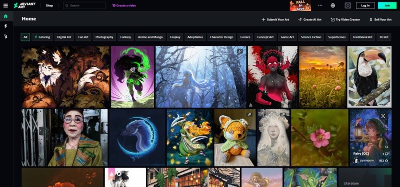 DeviantArt website