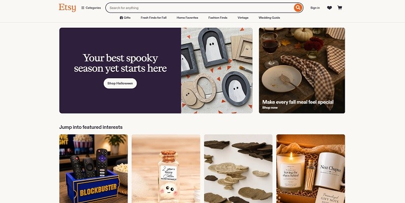 Etsy website