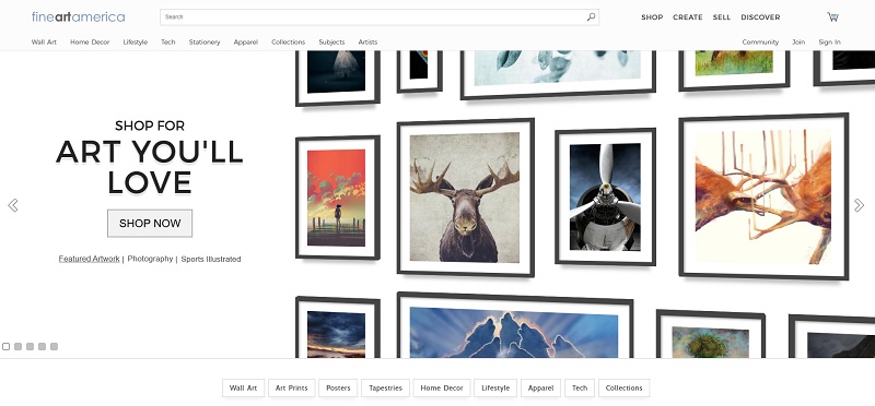 Fine Art America website