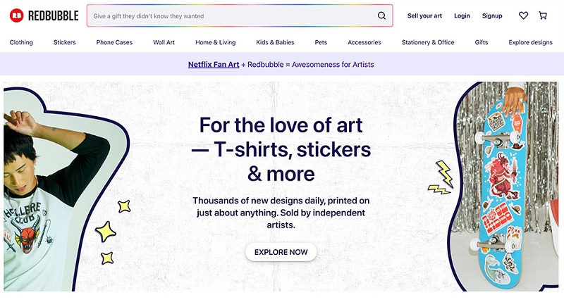 redbubble website