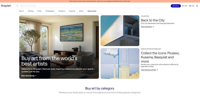 Singulart website
